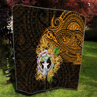 Northern Mariana Islands Ylang-ylang Mwarmwar Quilt Polynesian Gold Style LT9 - Polynesian Pride