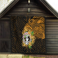 Northern Mariana Islands Ylang-ylang Mwarmwar Quilt Polynesian Gold Style LT9 - Polynesian Pride
