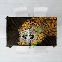 Northern Mariana Islands Ylang-ylang Mwarmwar Tablecloth Polynesian Gold Style LT9 Gold - Polynesian Pride