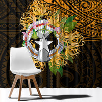 Northern Mariana Islands Ylang-ylang Mwarmwar Window Curtain Polynesian Gold Style LT9 - Polynesian Pride
