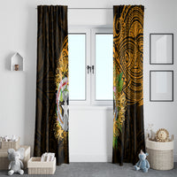 Northern Mariana Islands Ylang-ylang Mwarmwar Window Curtain Polynesian Gold Style LT9 - Polynesian Pride