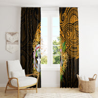 Northern Mariana Islands Ylang-ylang Mwarmwar Window Curtain Polynesian Gold Style LT9 - Polynesian Pride