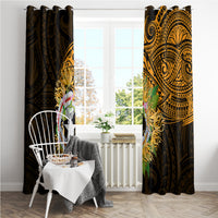 Northern Mariana Islands Ylang-ylang Mwarmwar Window Curtain Polynesian Gold Style LT9 - Polynesian Pride