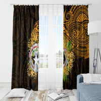 Northern Mariana Islands Ylang-ylang Mwarmwar Window Curtain Polynesian Gold Style LT9 - Polynesian Pride