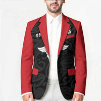 New Zealand Nurse RN 2026 Personalised Blazer Red Maori Pattern Cultural Pride LT9 - Polynesian Pride
