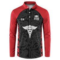 New Zealand Nurse RN 2026 Personalised Button Sweatshirt Red Maori Pattern Cultural Pride LT9 Red - Polynesian Pride