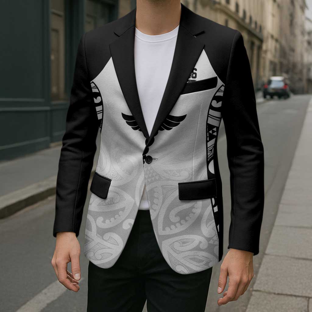New Zealand Nurse RN 2026 Personalised Blazer White Maori Pattern Cultural Pride LT9 - Polynesian Pride