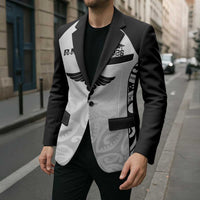 New Zealand Nurse RN 2026 Personalised Blazer White Maori Pattern Cultural Pride LT9 - Polynesian Pride