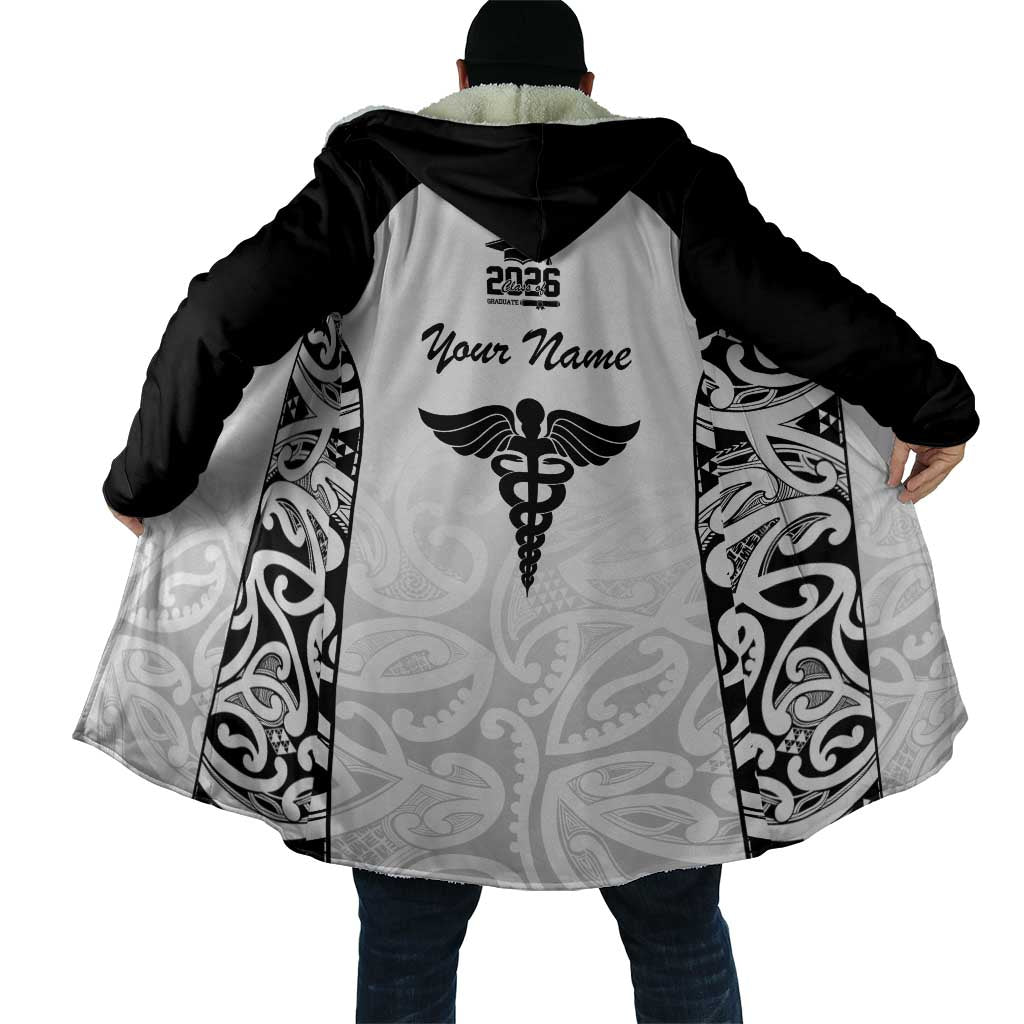 New Zealand Nurse RN 2026 Personalised Cloak White Maori Pattern Cultural Pride LT9 - Polynesian Pride