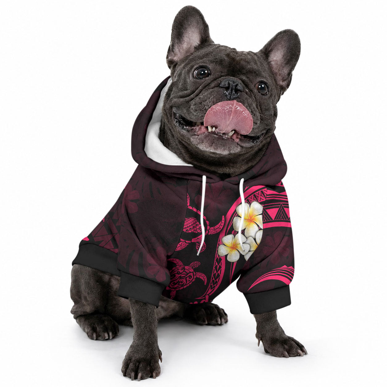 Hawaii Maui Islands Pet Hoodie Pacific Plumeria Pink Vibe LT9 - Polynesian Pride