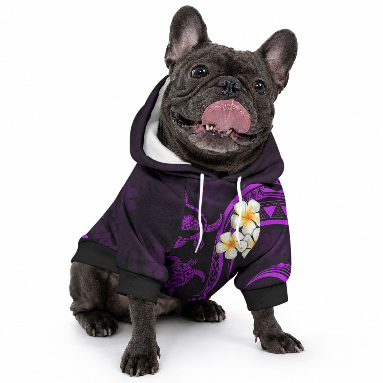 Hawaii Maui Islands Pet Hoodie Pacific Plumeria Purple Vibe LT9 - Polynesian Pride