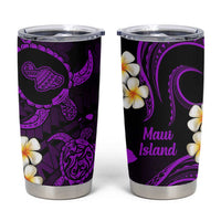 Hawaii Maui Islands Pacific Plumeria Tumbler Cup Purple Polynesian Tattoo LT9 Purple - Polynesian Pride