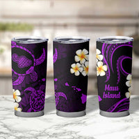 Hawaii Maui Islands Pacific Plumeria Tumbler Cup Purple Polynesian Tattoo LT9 - Polynesian Pride