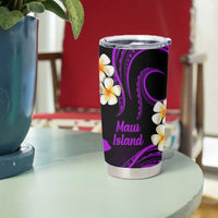 Hawaii Maui Islands Pacific Plumeria Tumbler Cup Purple Polynesian Tattoo LT9 - Polynesian Pride