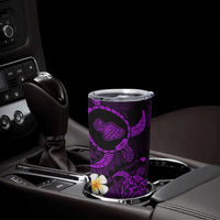 Hawaii Maui Islands Pacific Plumeria Tumbler Cup Purple Polynesian Tattoo LT9 - Polynesian Pride