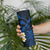 Hawaii Oahu Islands Pacific Plumeria Skinny Tumbler Blue Polynesian Tattoo