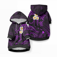 Hawaii Oahu Islands Pet Hoodie Pacific Plumeria Purple Vibe LT9 Pullover Purple - Polynesian Pride