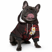 Hawaii Oahu Islands Pet Hoodie Pacific Plumeria Red Vibe LT9 - Polynesian Pride