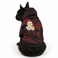 Hawaii Oahu Islands Pet Hoodie Pacific Plumeria Red Vibe LT9 - Polynesian Pride