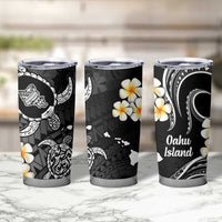 Hawaii Oahu Islands Pacific Plumeria Tumbler Cup White Polynesian Tattoo LT9 - Polynesian Pride