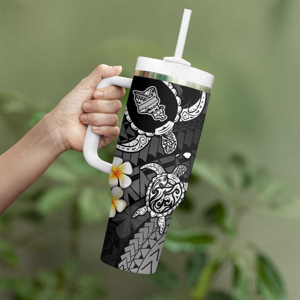 Hawaii Oahu Islands Pacific Plumeria Tumbler With Handle White Polynesian Tattoo LT9 - Polynesian Pride