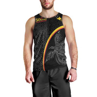 Papua New Guinea 50th Independence Day Men Tank Top Simple Oro Tapa Pattern LT9 - Polynesian Pride