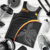 Papua New Guinea 50th Independence Day Men Tank Top Simple Oro Tapa Pattern LT9 - Polynesian Pride