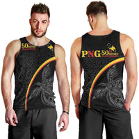 Papua New Guinea 50th Independence Day Men Tank Top Simple Oro Tapa Pattern LT9 - Polynesian Pride