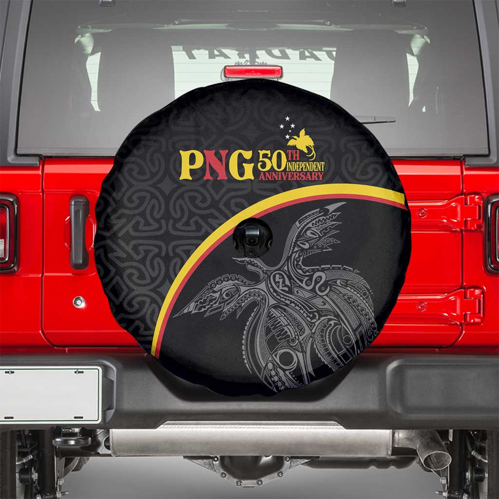 Papua New Guinea 50th Independence Day Spare Tire Cover Simple Oro Tapa Pattern LT9 - Polynesian Pride