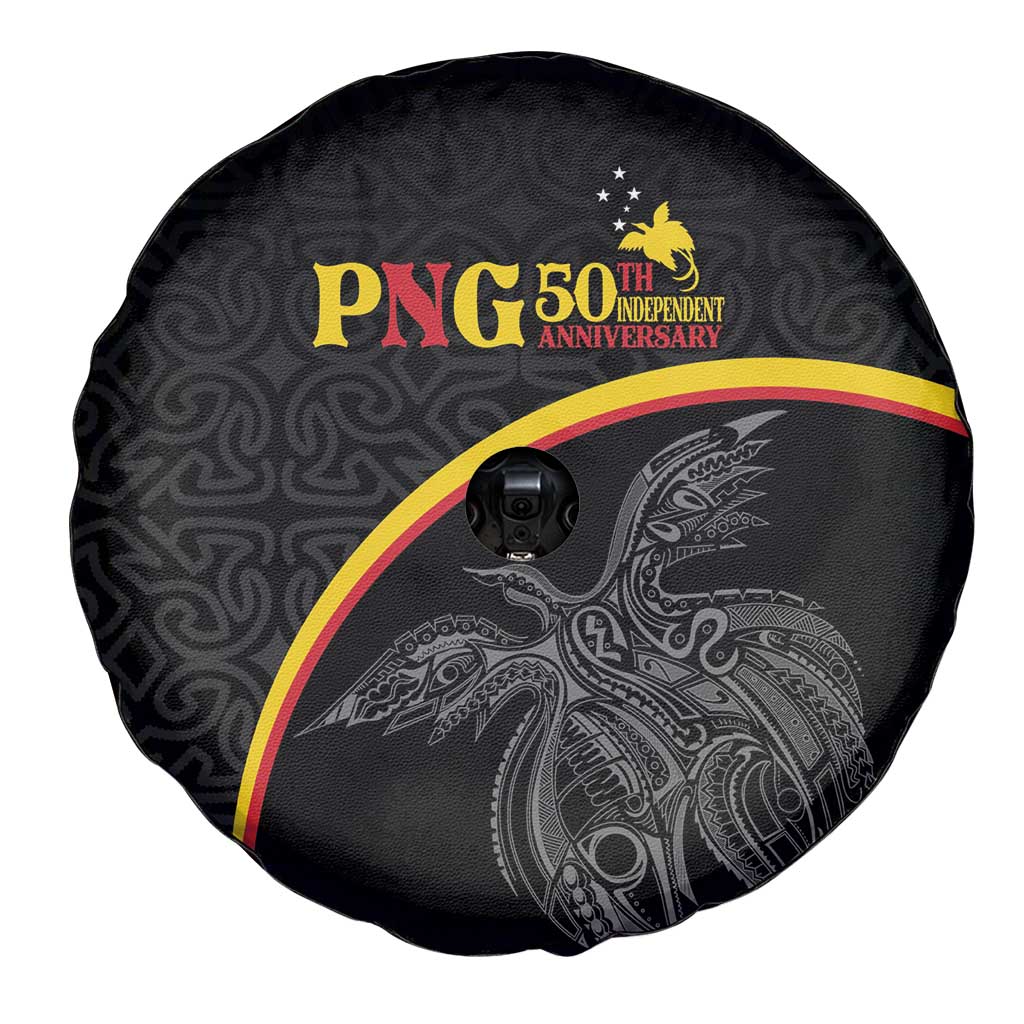 Papua New Guinea 50th Independence Day Spare Tire Cover Simple Oro Tapa Pattern LT9 - Polynesian Pride