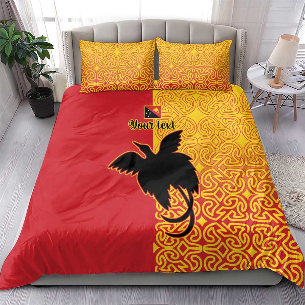 Papua New Guinea Oro Tapa Personalised Bedding Set Simple Bird of Paradise Style LT9 - Polynesian Pride