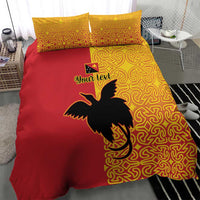 Papua New Guinea Oro Tapa Personalised Bedding Set Simple Bird of Paradise Style LT9 - Polynesian Pride
