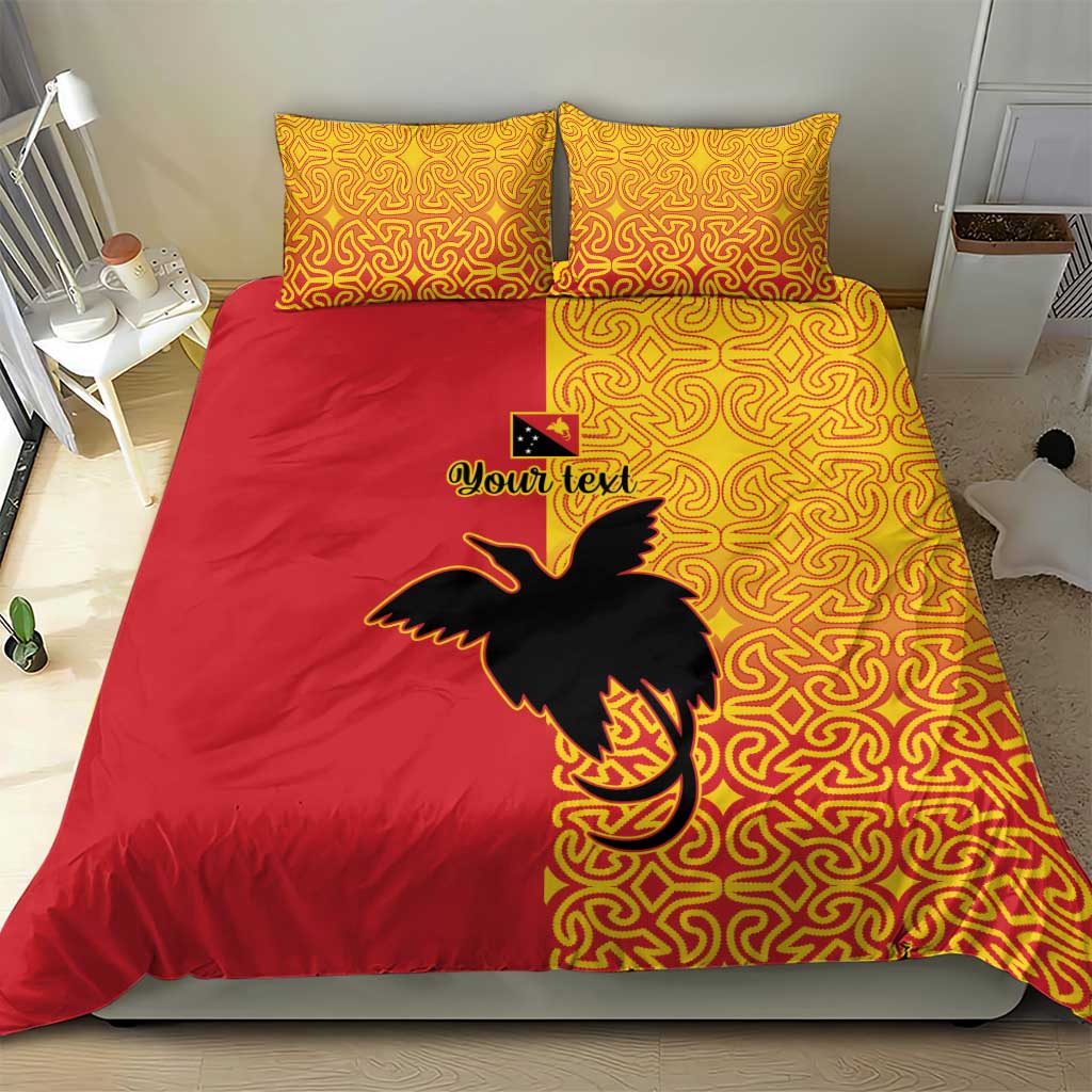 Papua New Guinea Oro Tapa Personalised Bedding Set Simple Bird of Paradise Style LT9 - Polynesian Pride