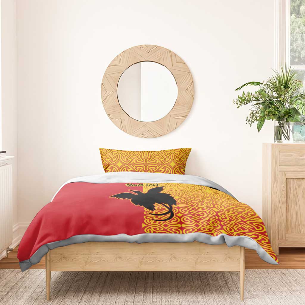 Papua New Guinea Oro Tapa Personalised Bedding Set Simple Bird of Paradise Style LT9 - Polynesian Pride