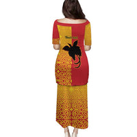 Papua New Guinea Oro Tapa Personalised Puletasi Simple Bird of Paradise Style LT9 - Polynesian Pride