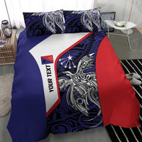 Personalised PNG Central Province Bedding Set Bird of Paradise Tattoo Flag Motif LT9 - Polynesian Pride