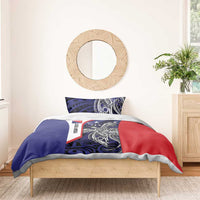 Personalised PNG Central Province Bedding Set Bird of Paradise Tattoo Flag Motif LT9 - Polynesian Pride