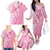 Pacific Girl and Butterfly Cancer Ribbon Personalised Family Matching Off The Shoulder Long Sleeve Dress and Hawaiian Shirt