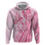 Pacific Girl and Butterfly Cancer Ribbon Personalised Hoodie