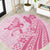 Pacific Girl and Butterfly Cancer Ribbon Personalised Round Carpet