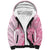 Pacific Girl and Butterfly Cancer Ribbon Personalised Sherpa Hoodie