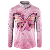 Faith Hope Love Butterfly Ribbon Personalised Button Sweatshirt LT9 Pink - Polynesian Pride