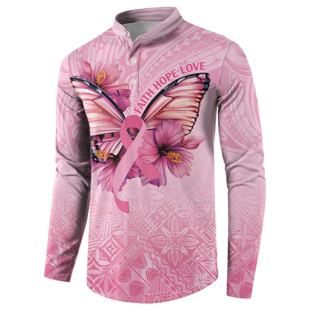 Faith Hope Love Butterfly Ribbon Personalised Button Sweatshirt LT9 - Polynesian Pride