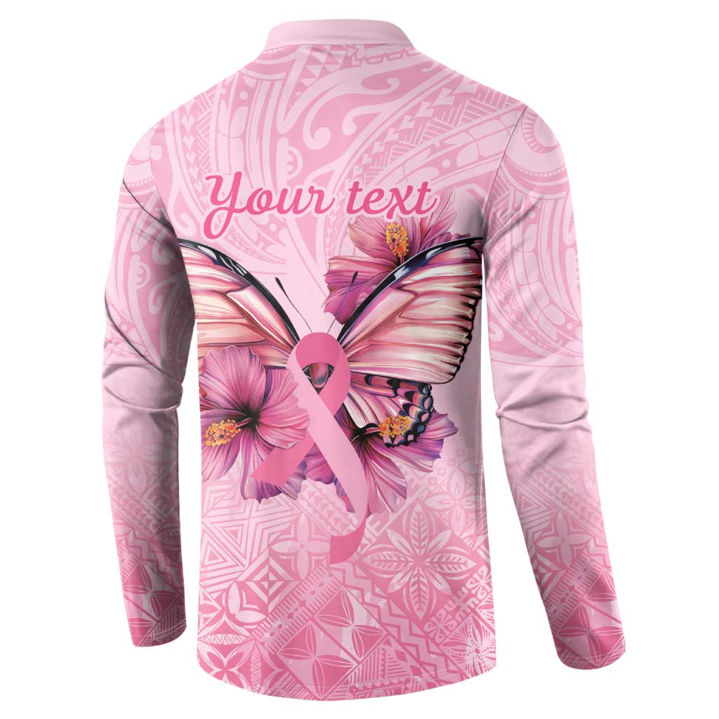 Faith Hope Love Butterfly Ribbon Personalised Button Sweatshirt LT9 - Polynesian Pride