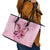 Faith Hope Love Butterfly Ribbon Personalised Leather Tote Bag