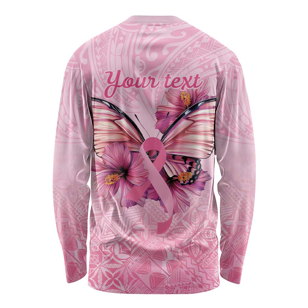 Faith Hope Love Butterfly Ribbon Personalised Long Sleeve Shirt LT9 - Polynesian Pride