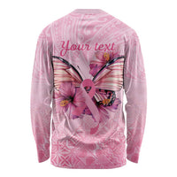 Faith Hope Love Butterfly Ribbon Personalised Long Sleeve Shirt LT9 - Polynesian Pride