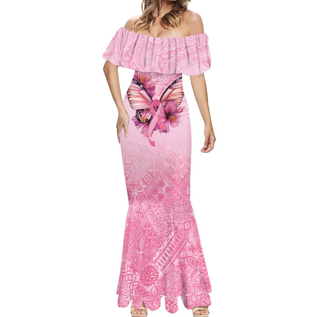 Faith Hope Love Butterfly Ribbon Personalised Mermaid Dress LT9 - Polynesian Pride