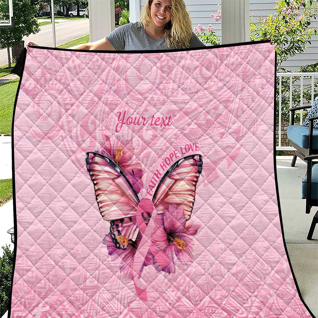 Faith Hope Love Butterfly Ribbon Personalised Quilt