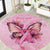 Faith Hope Love Butterfly Ribbon Personalised Round Carpet